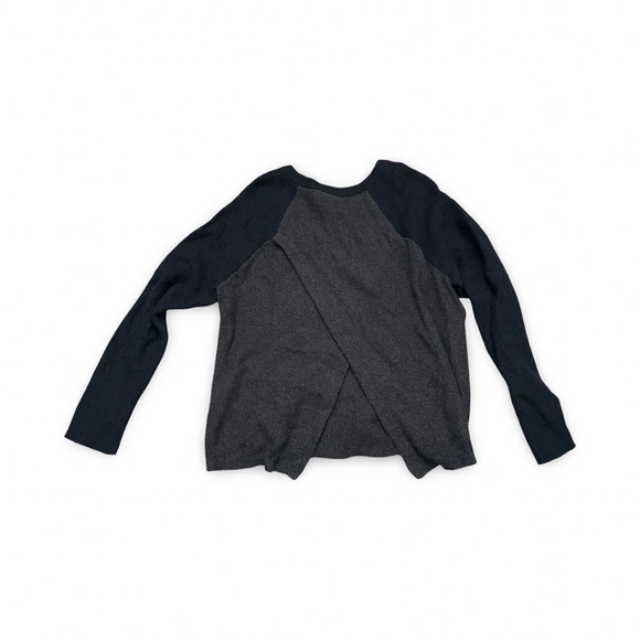 Madewell Black and Gray Long Sleeve Women's Top - Picture 3 of 3